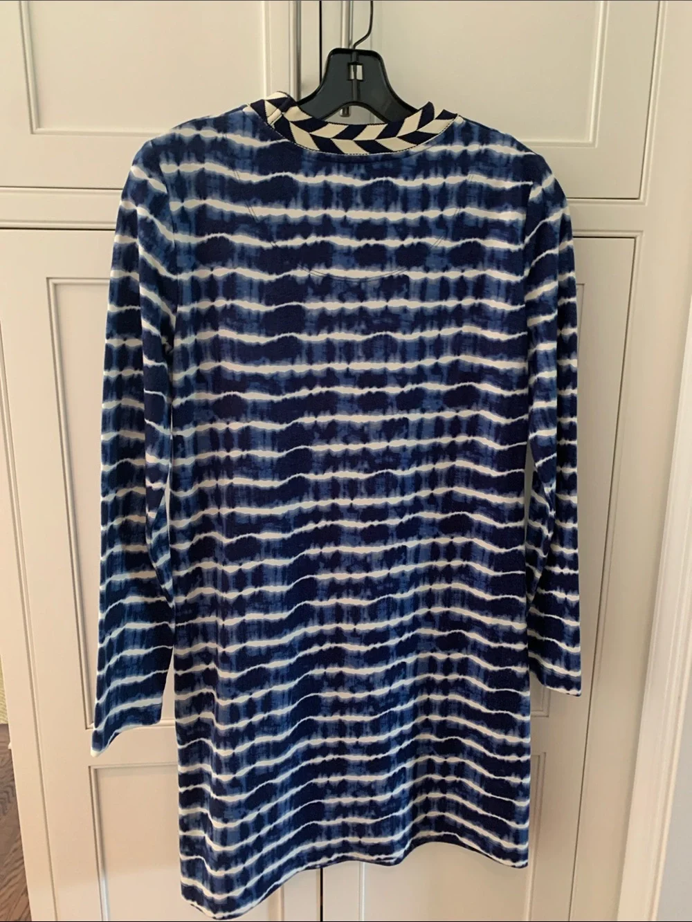 Tory Burch Blue and White Tie-Dye Mini Dress